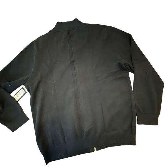 NEW w/tags Rhône Men’s Navigator Knit Bomber Large Black Full Zip Jacket Sweater - Picture 11 of 11